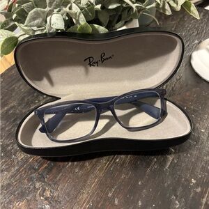 Ray-Ban Men’s Navy Rectangular Eyeglass Frames
